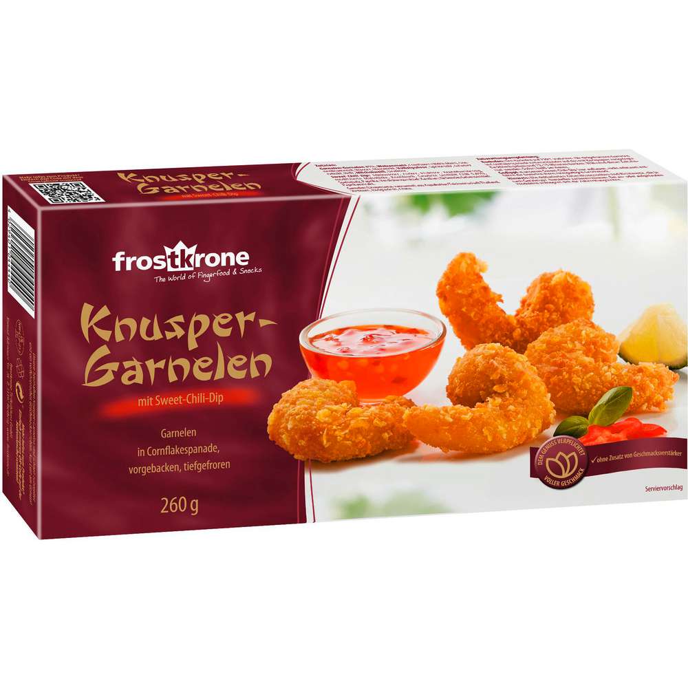 Produktabbildung Frostkrone Knuspergarnelen mit Sweet-Chili-Dip, tiefgekühlt