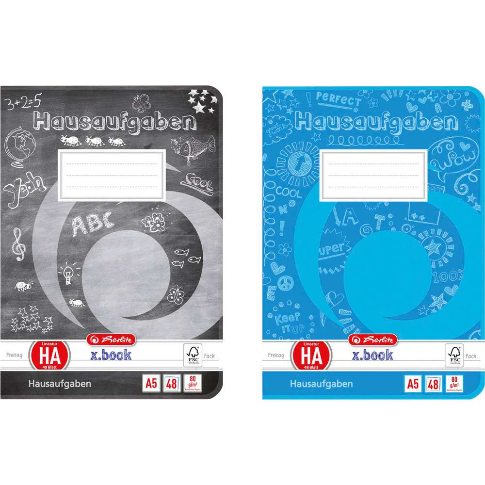 Produktabbildung Herlitz Aufgabenheft A5, 48 Blatt