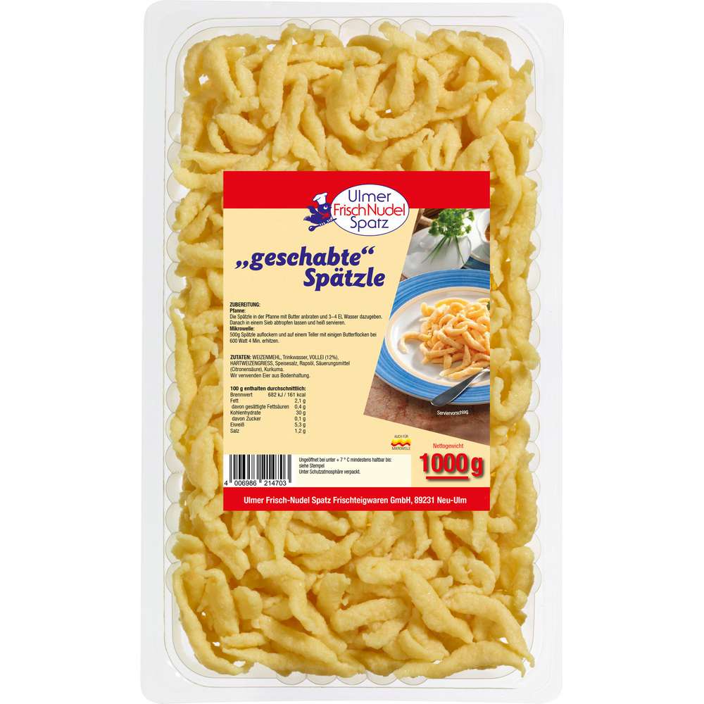 Produktabbildung Ulmer Frisch Nudel Spatz Geschabte Spätzle