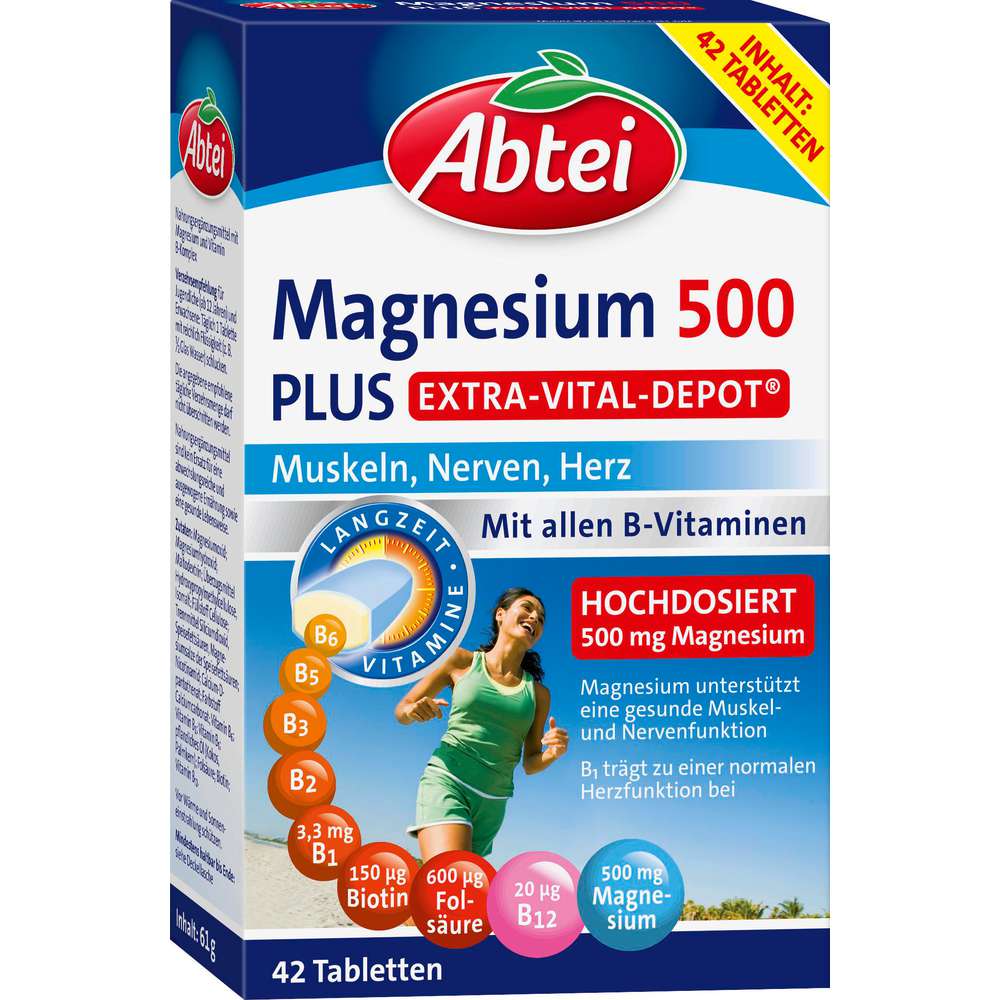 Produktabbildung Abtei Magnesium 500 Plus