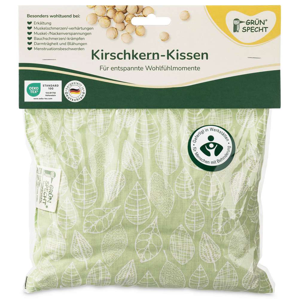 Produktabbildung Grünspecht Kirschkernkissen, grün