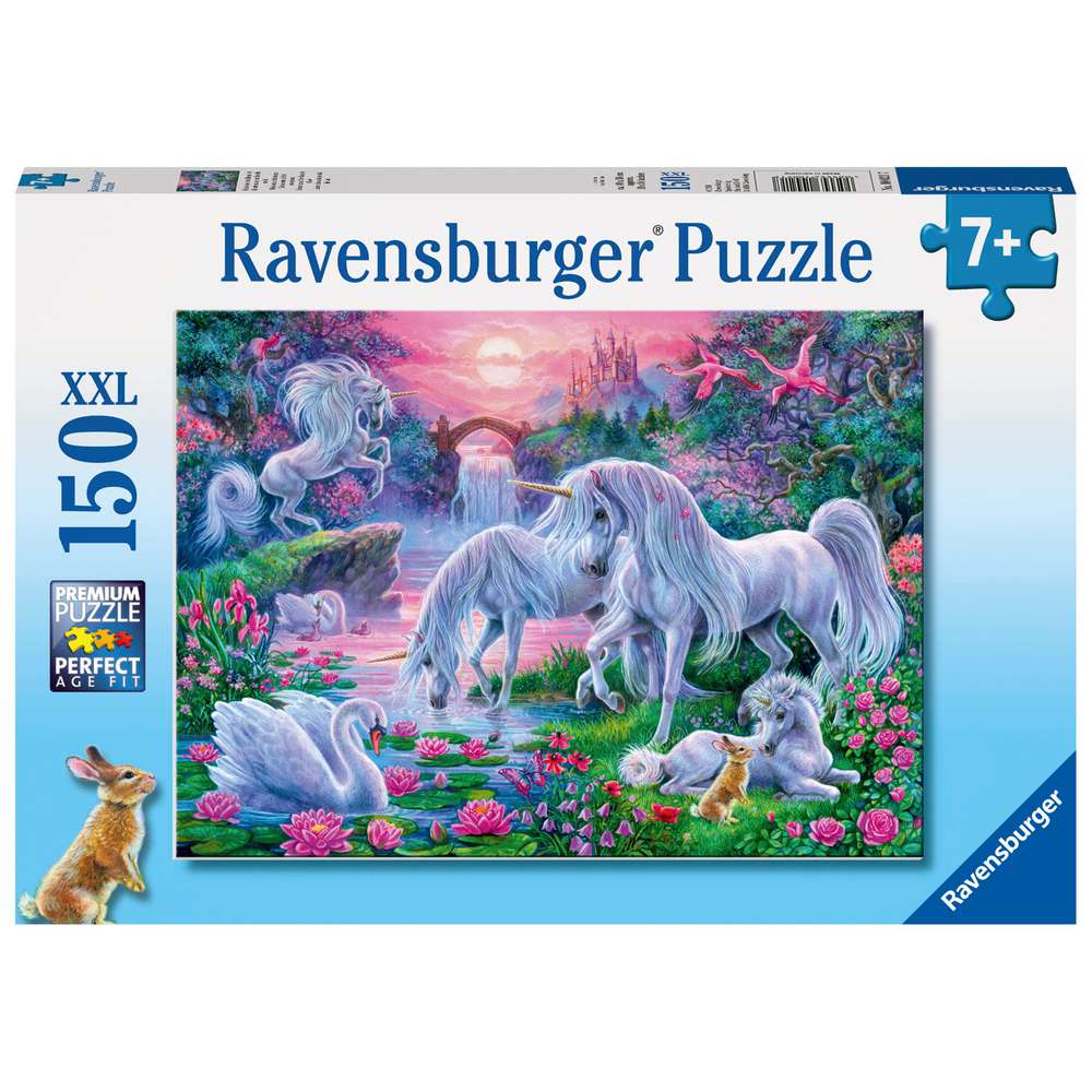 Produktabbildung Ravensburger Puzzle 150 Teile, Einhörner im Abendrot