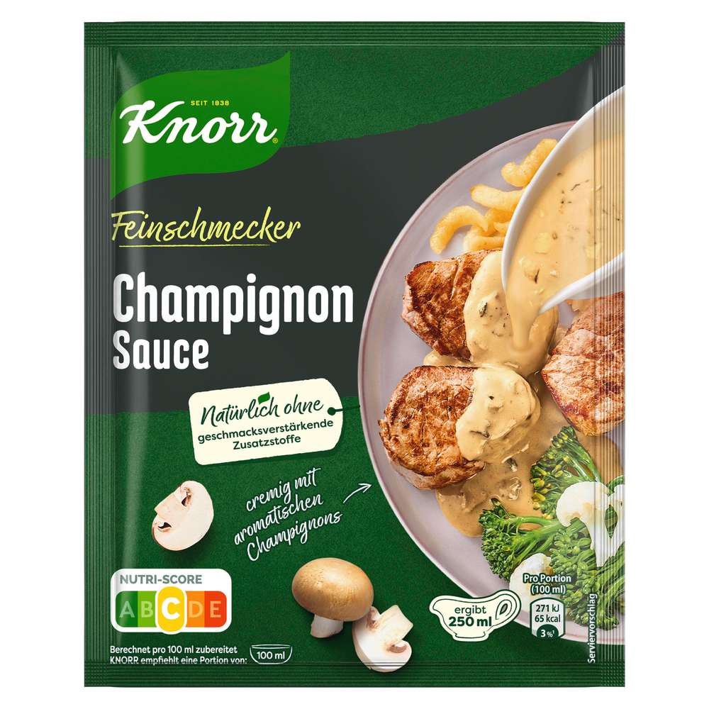 Produktabbildung Knorr Feinschmecker Champignon Sauce