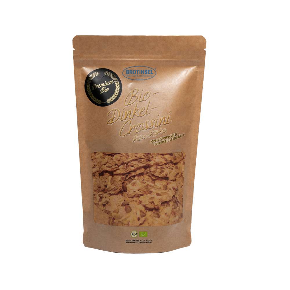 Produktabbildung Brotinsel Bio-Dinkel Crossini, Käse-Kürbis