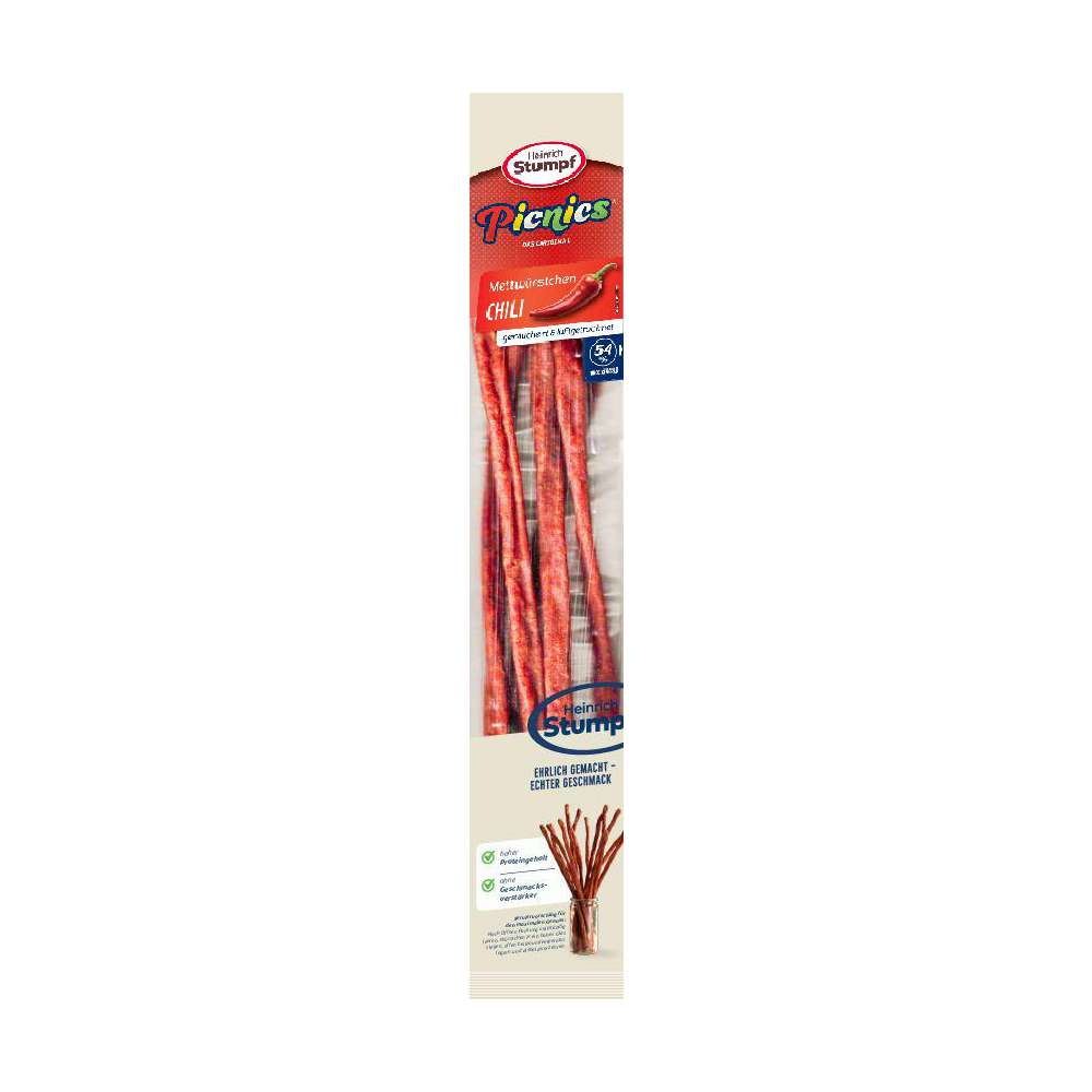Produktabbildung Heinrich Stumpf Picnics Mettwürstchen Chili
