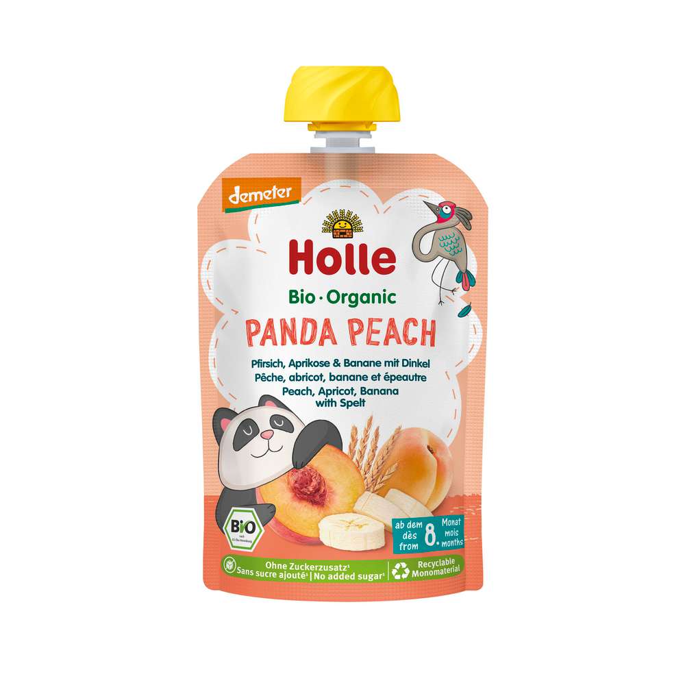 Produktabbildung Holle Bio Quetschie, Pfirsich/Aprikose/Banane/Dinkel