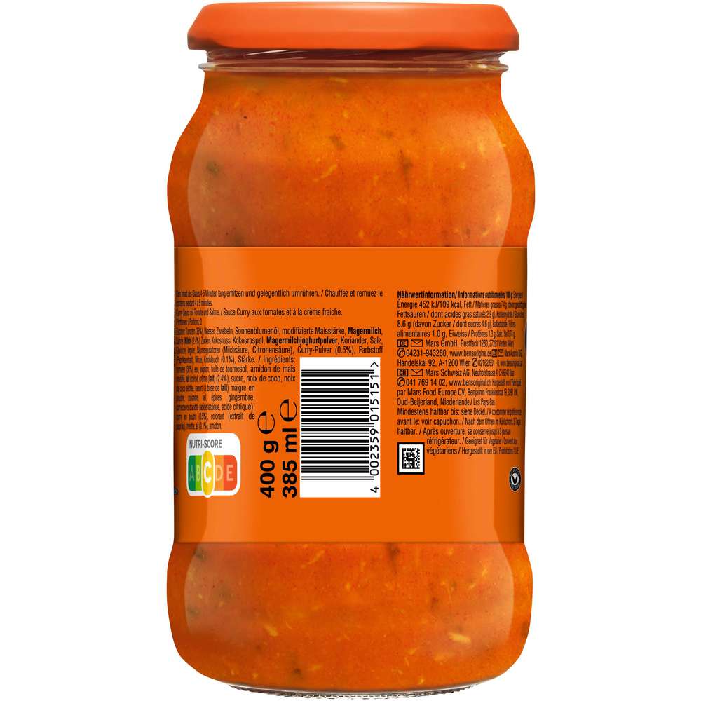 Produktabbildung BEN'S ORIGINAL Soße rotes cremiges Curry