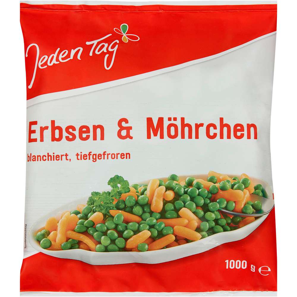Produktabbildung Jeden Tag Erbsen & Möhrchen, tiefgekühlt
