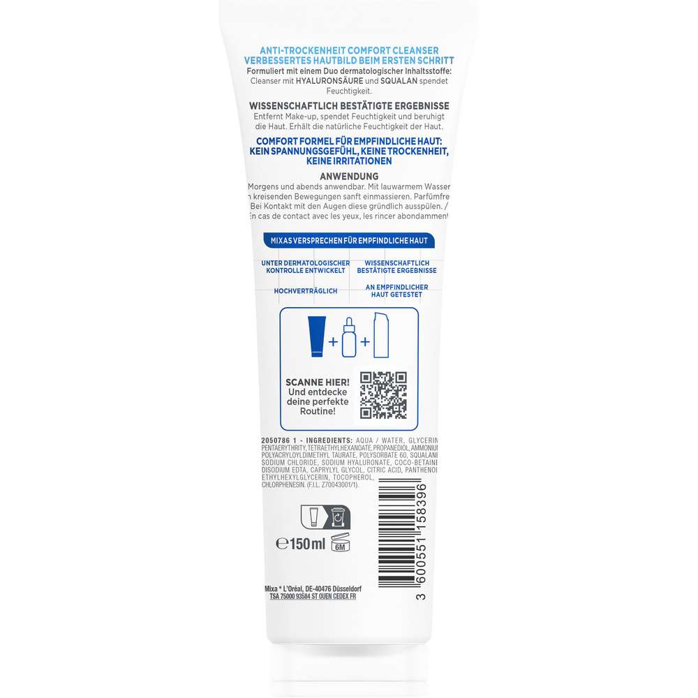 Produktabbildung Mixa Anti-Trockenheit Comfort Cleanser