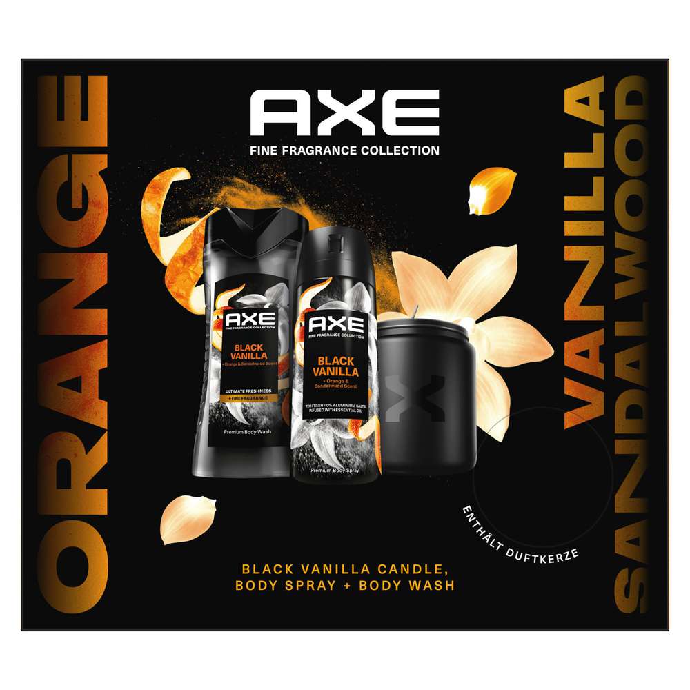 Produktabbildung Axe Geschenk-Set Dark Temptation, Deo/Duschgel/Kerze