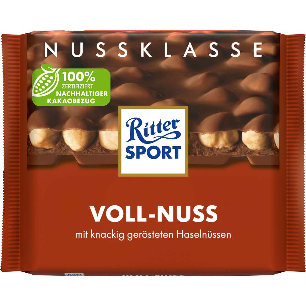 Produktabbildung Ritter Sport Tafelschokolade Nussklasse, Voll-Nuss