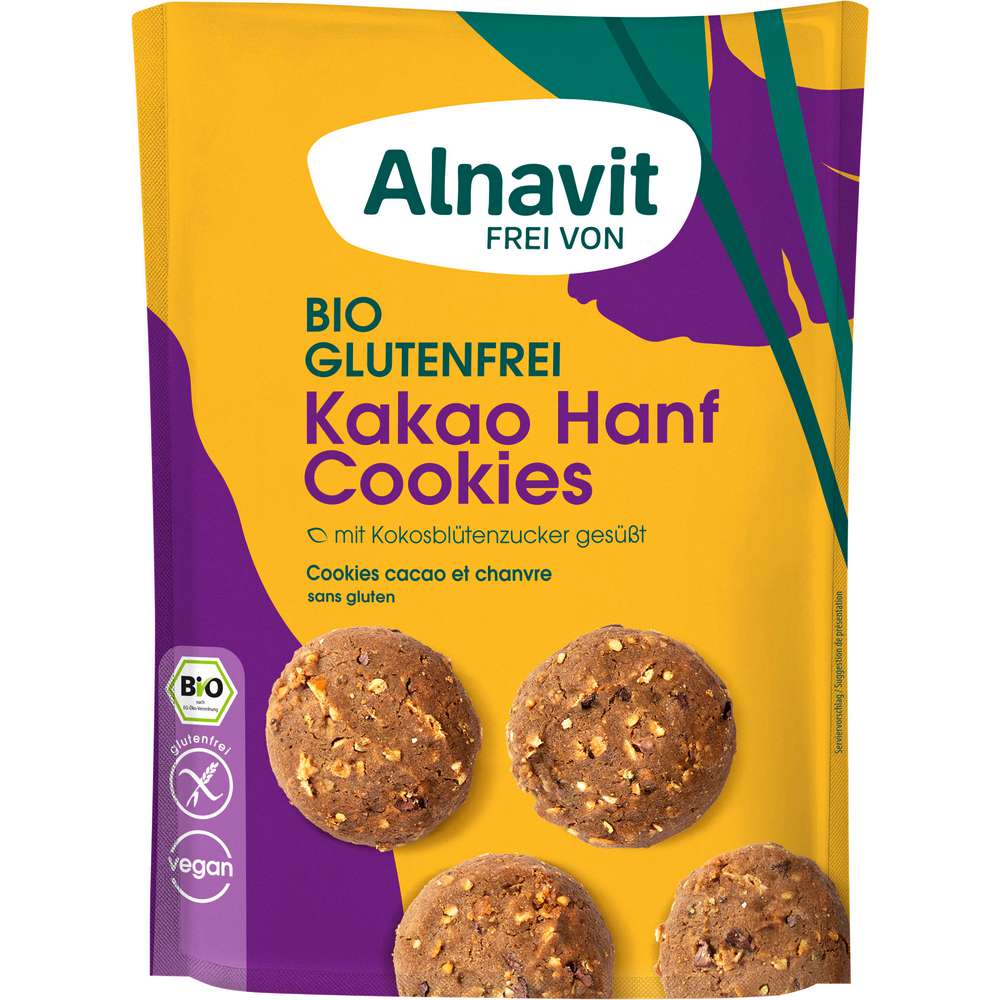 Produktabbildung Alnavit Bio Super Cookies, Kakaonibs & Hanf