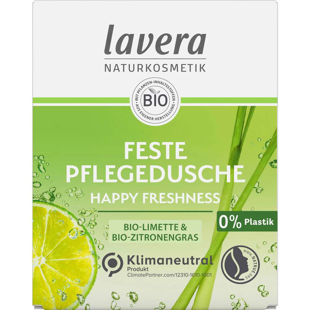 Produktabbildung lavera Festes Duschgel Happy Freshness, Bio-Limette und Bio-Zitronengras