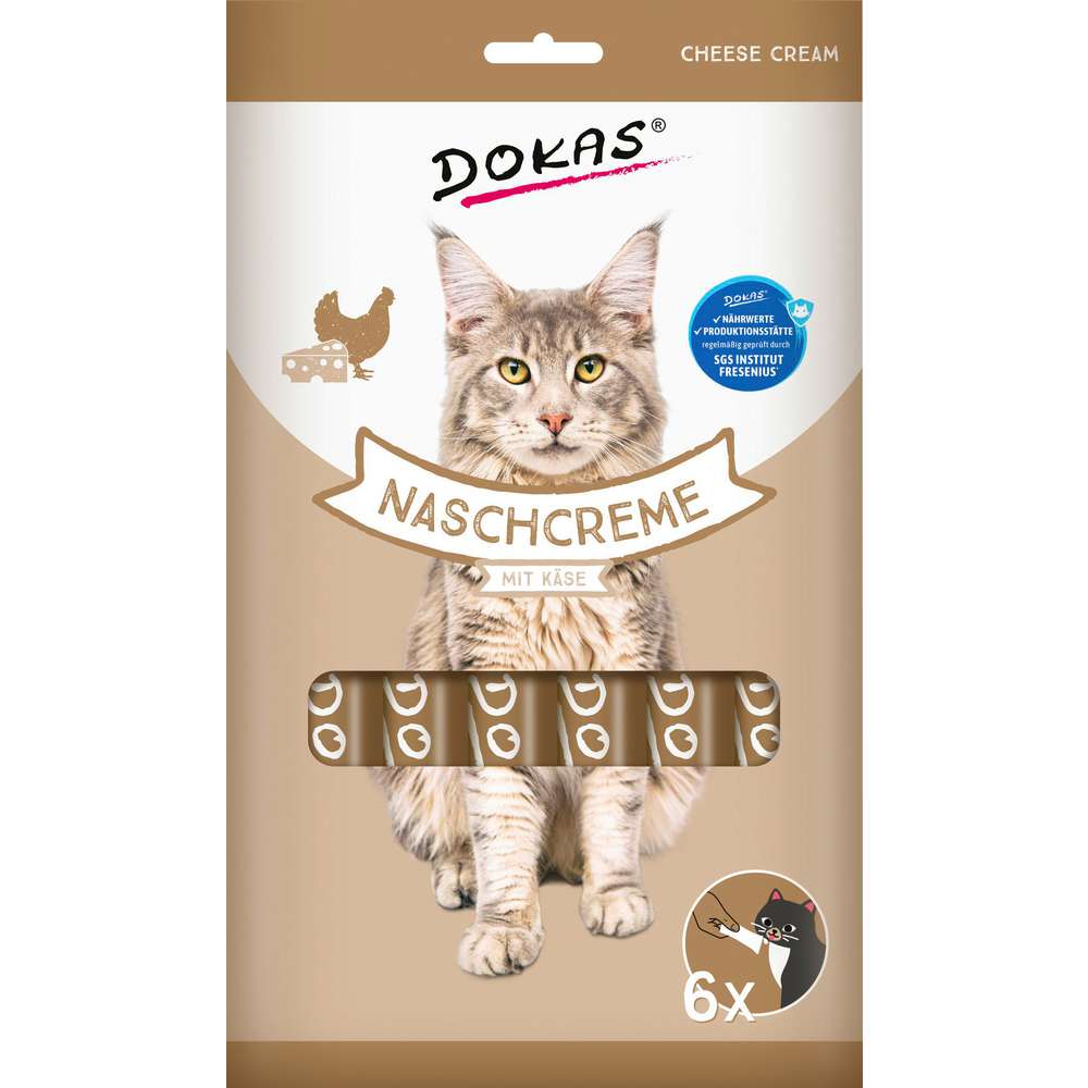 Produktabbildung Dokas Katzen-Snacks, Nasch-Creme mit Käse