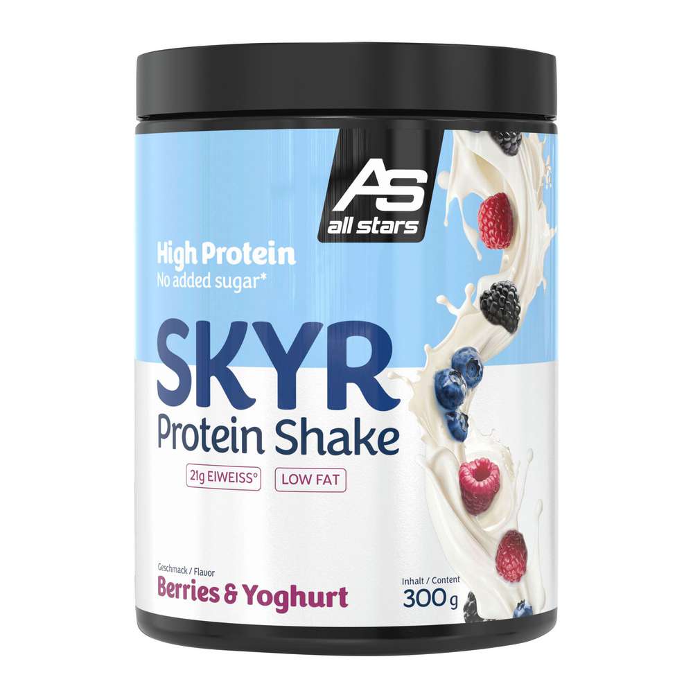 Produktabbildung all stars Skyr Protein-Pulver Shake, Berries & Yoghurt