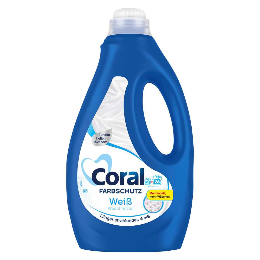 Produktabbildung Coral Fein-Waschmittel flüssig, Weißes & Helles