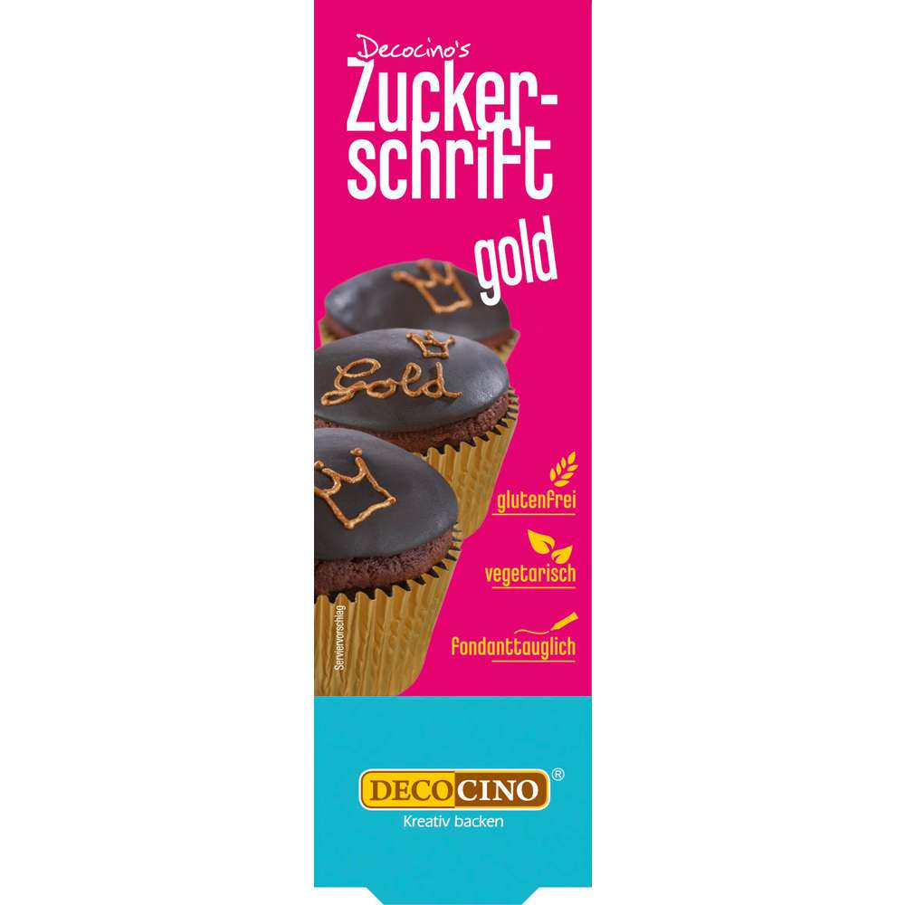 Produktabbildung Dekoback Zuckerschrift gold