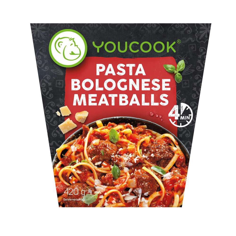 Produktabbildung Youcook Pasta Bolognese mit Meatballs
