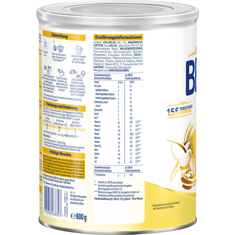 Produktabbildung Nestle BEBA Junior Kindermilch 1