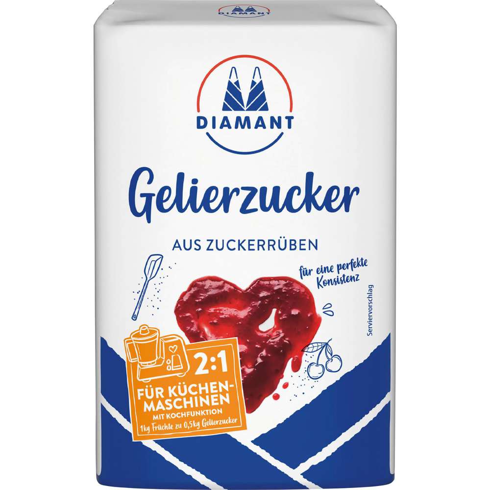 Produktabbildung Diamant Gelierzucker 2:1, für Küchenmaschinen mit Kochfunktion geeignet