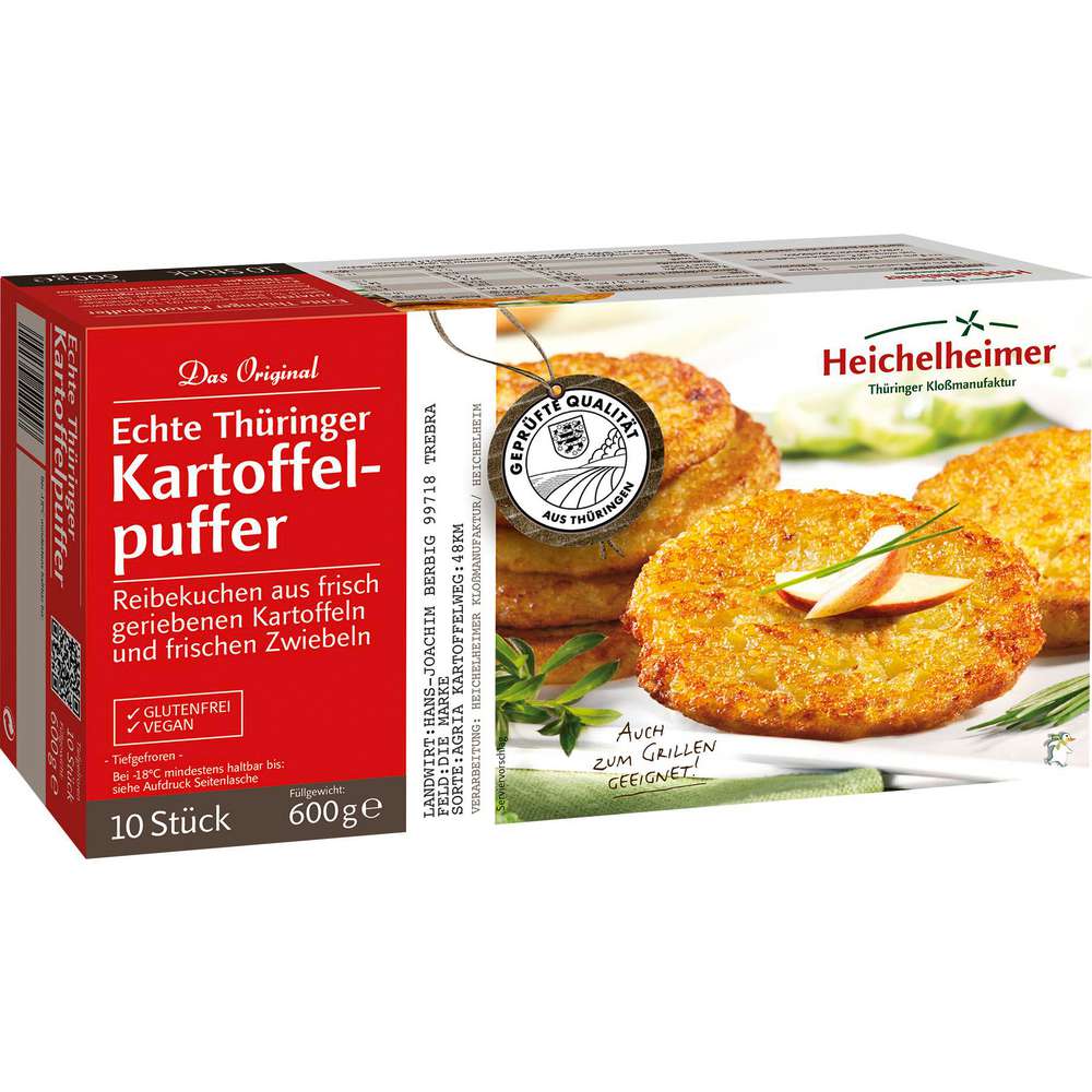 Produktabbildung Heichelheimer Echte Thüringer Kartoffelpuffer, tiefgekühlt