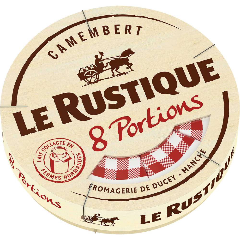 Produktabbildung Le Rustique Französischer Camembert in Portionen, 48% Fett i. Tr.