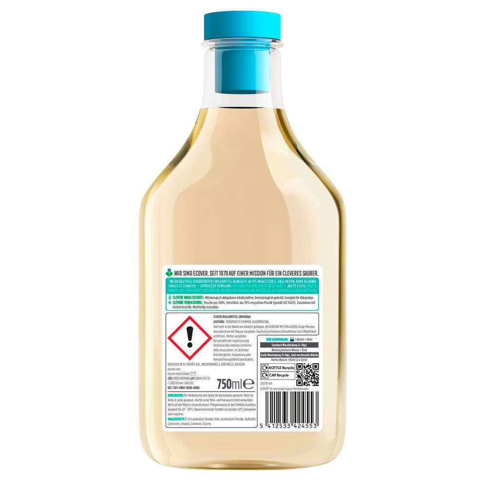 Produktabbildung Ecover Universal-Waschmittel, flüssig, Hibiskus & Jasmin