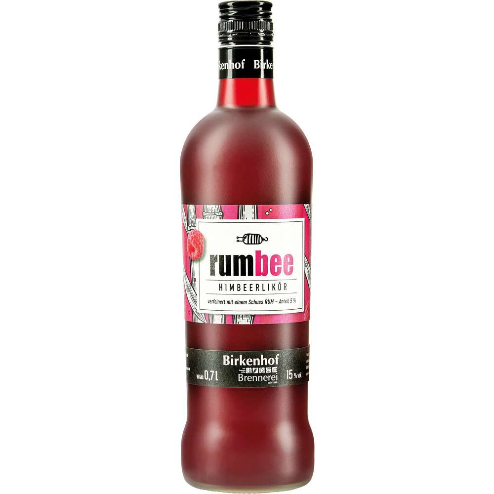 Produktabbildung Birkenhof Himbeerlikör Rum-Bee 15%