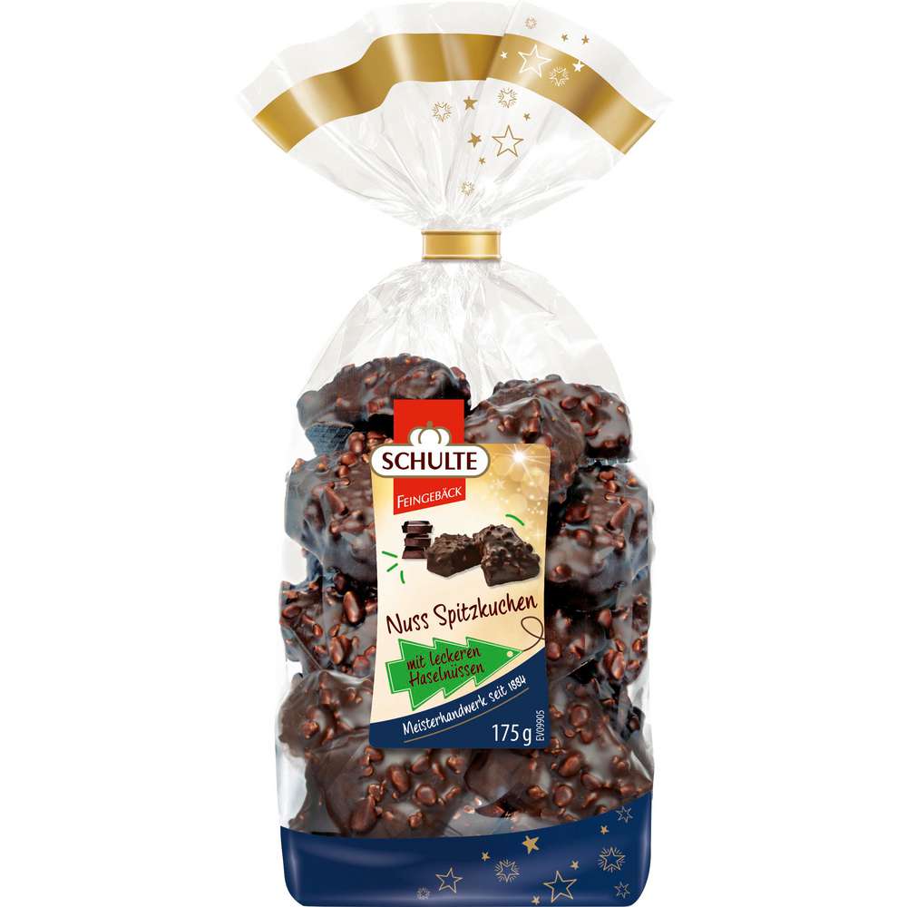 Produktabbildung Schulte Nuss-Spitzkuchen Zartbitter, mit leckeren Haselnüssen