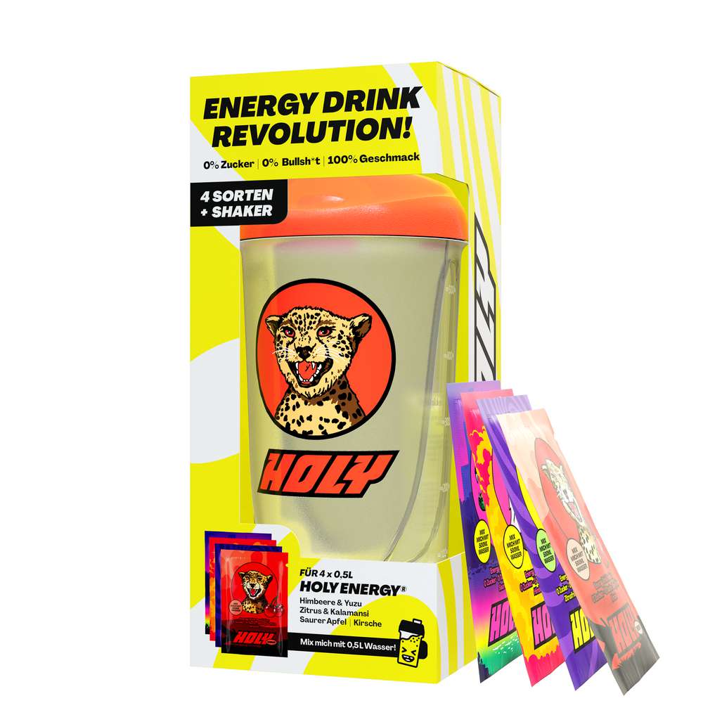 Produktabbildung HOLY Energy Starter-Set Shaker + Pulver Kirsche