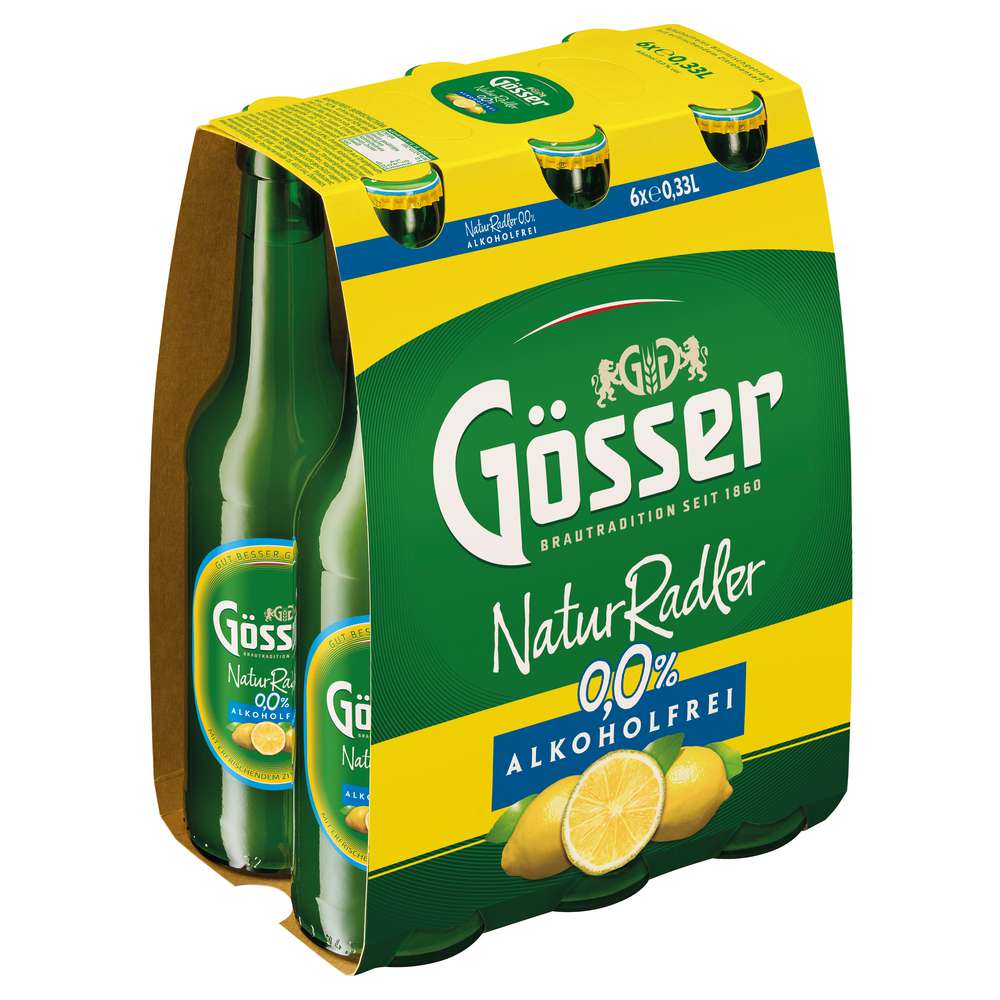 Produktabbildung Gösser Naturradler, 6x0,33 l, alkoholfrei