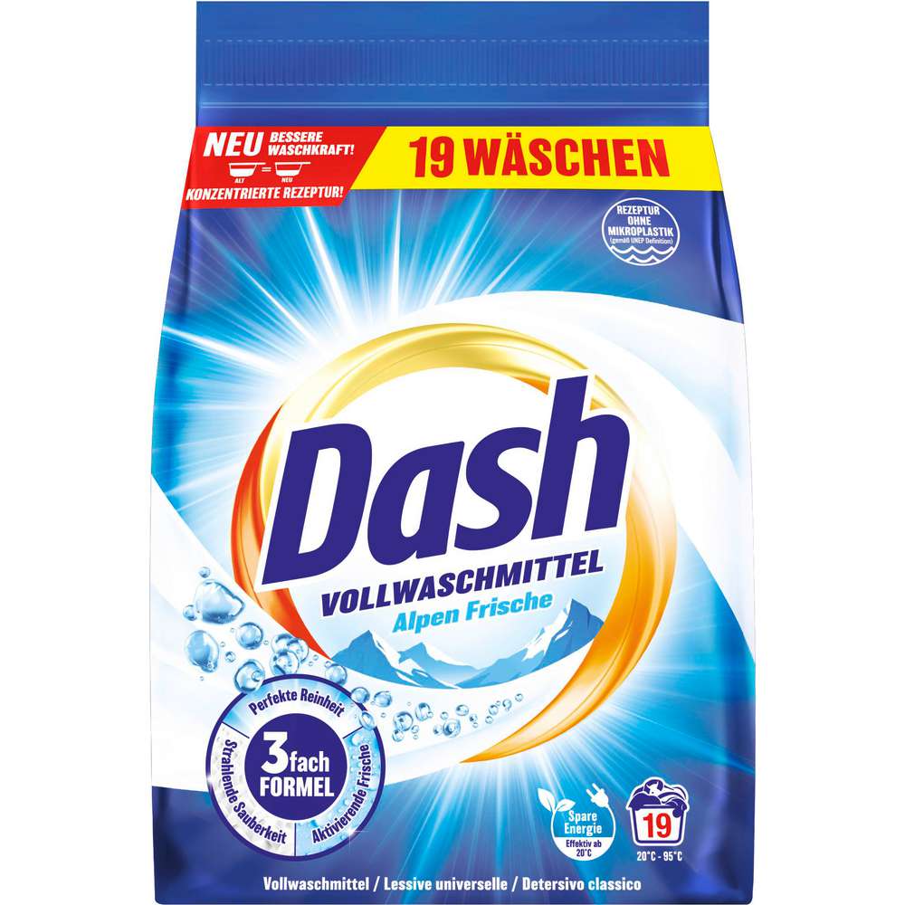Produktabbildung Dash Voll-Waschmittel Pulver, Alpen Frische