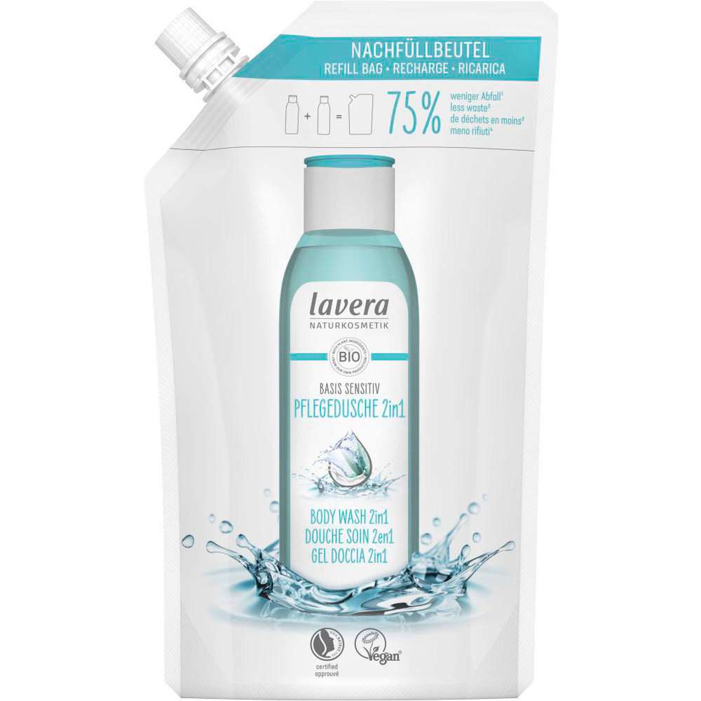 Produktabbildung lavera Nachfüllbeutel, 2 in 1 Pflegedusche sensitiv