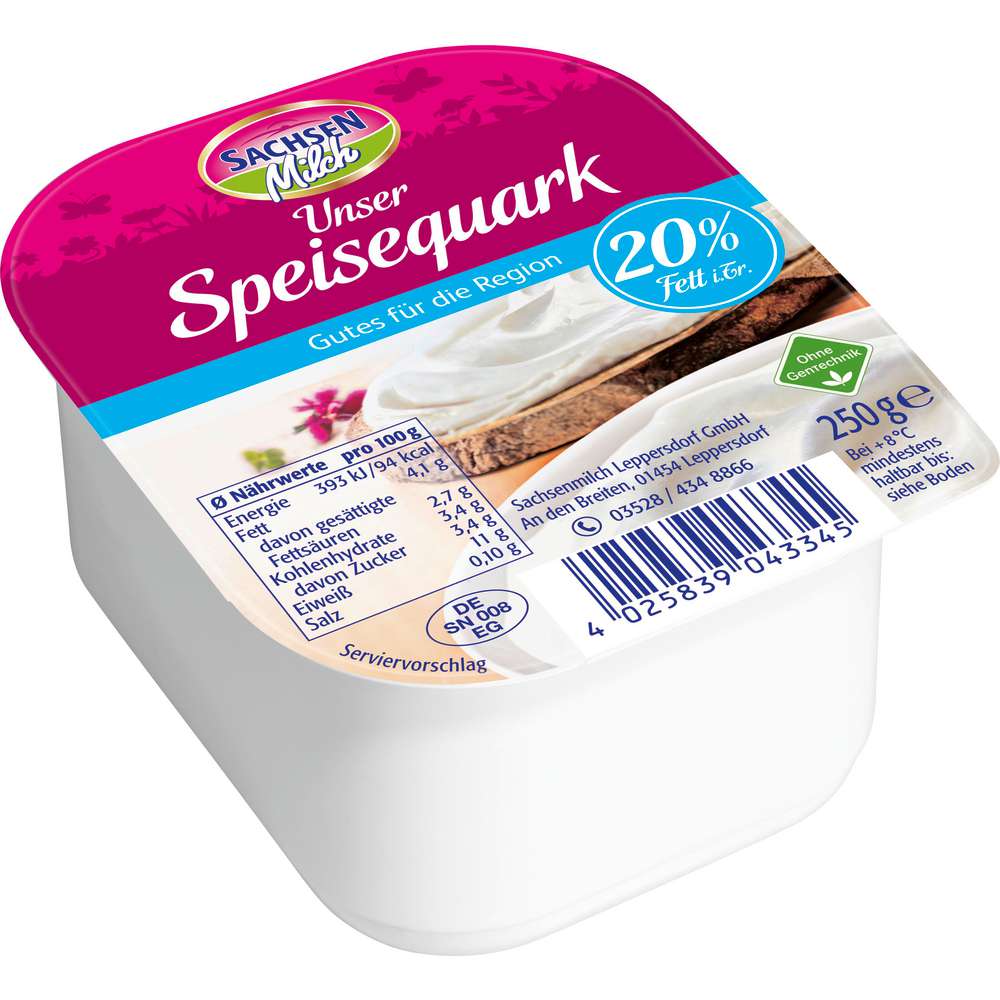 Produktabbildung Sachsenmilch Speisequark, 20% Fett