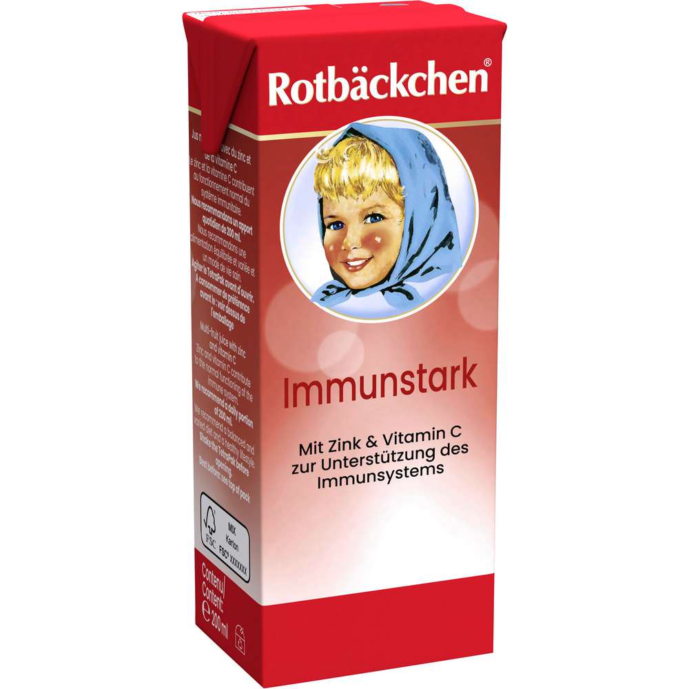 Produktabbildung Rotbäckchen Bio Mehrfruchtsaft mit Zink & Vitamin C, Immunstark