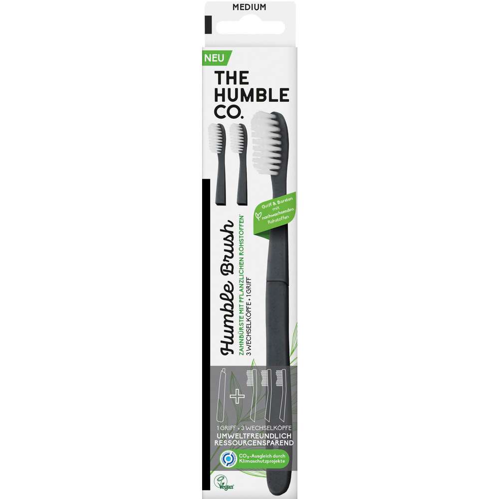 Produktabbildung Humble Brush Zahnbürste Mittel + 3 Wechselköpfe