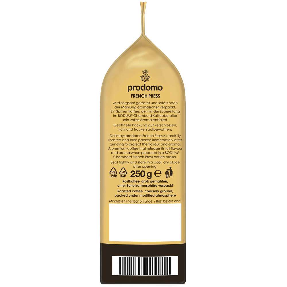Produktabbildung Dallmayr French Press Prodomo