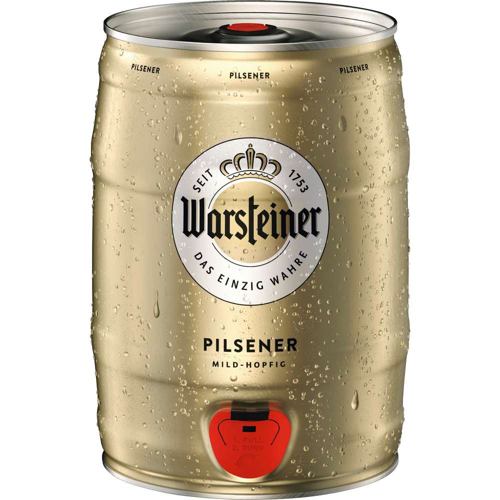 Produktabbildung Warsteiner Pilsener Bier Partyfass, 4,8 %