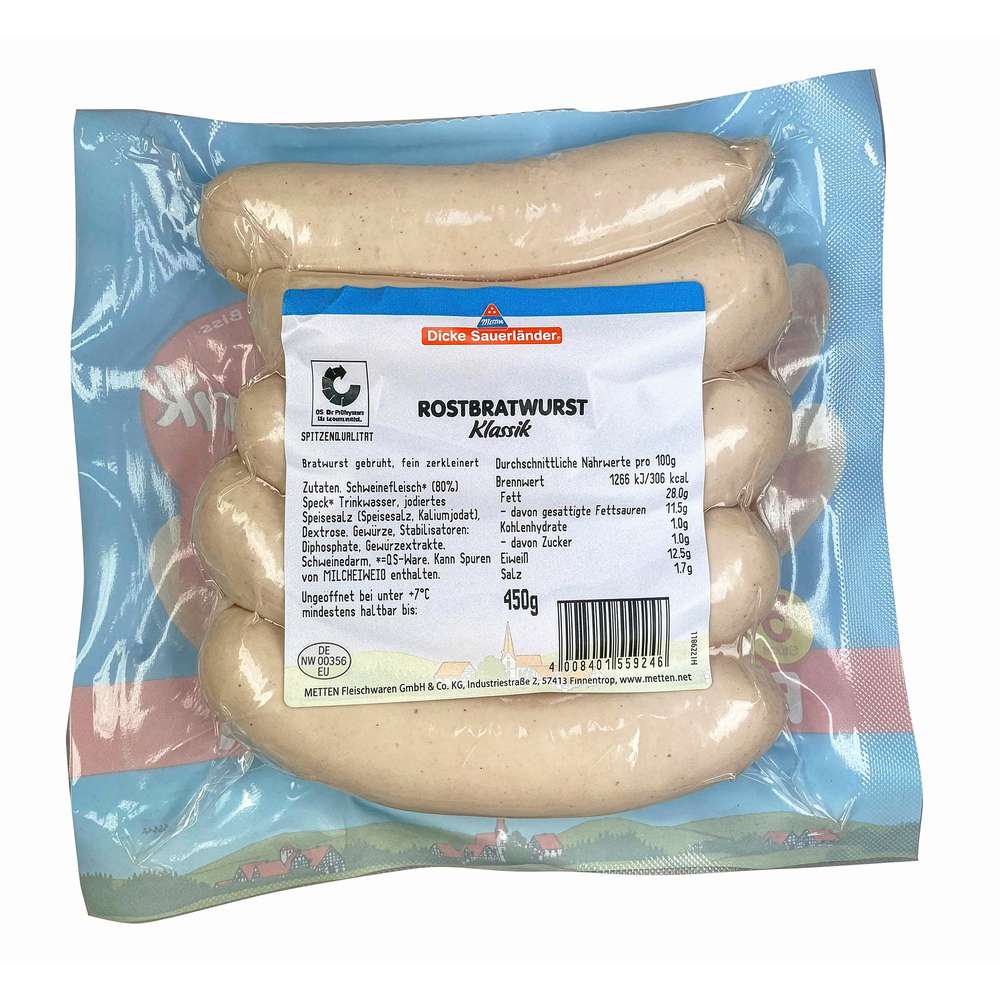 Produktabbildung Metten Rostbratwurst