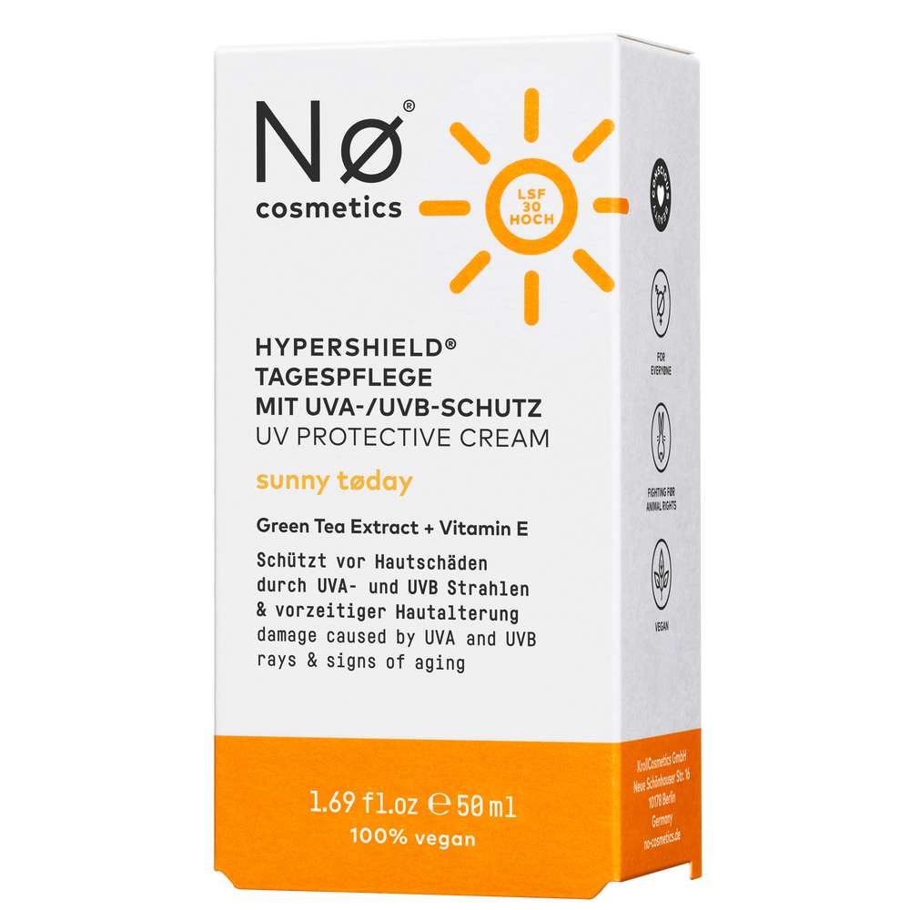 Produktabbildung No Cosmetics Hypershield Tagespflege UVA/UVB-Schutz LSF 30 sunny tøday