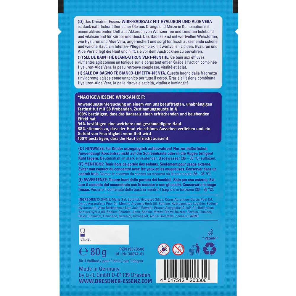 Produktabbildung Dresdner Essenz Badesalz Skin, Hyaluron