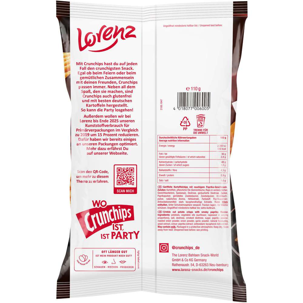 Produktabbildung Lorenz Crunchips Roasted, Smoky Paprika