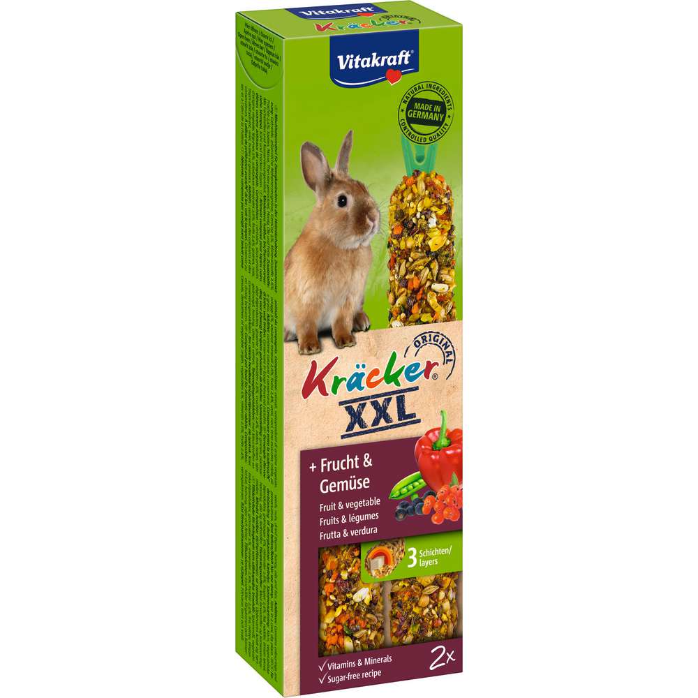 Produktabbildung Vitkraft Nager Kräcker Frucht & Gemüse, XXL