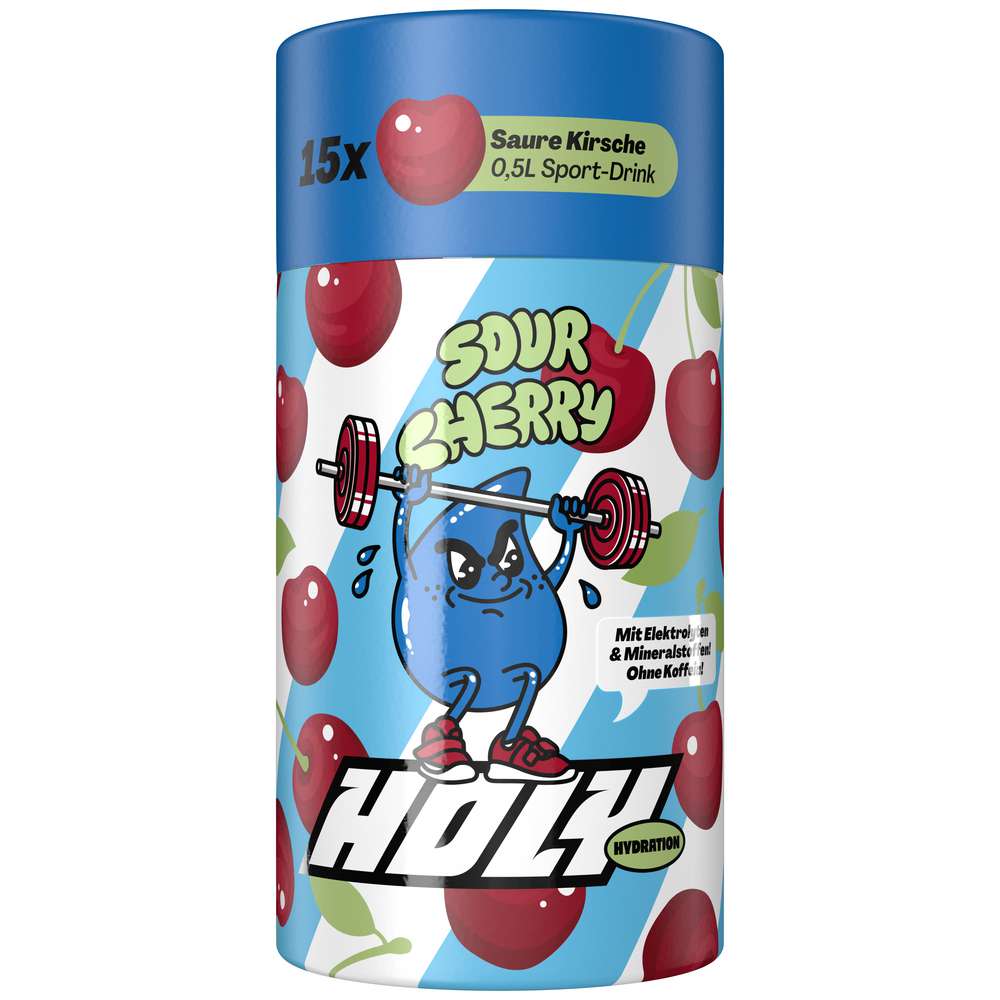 Produktabbildung HOLY Energy Pulver 15er Dose, Saure Kirsche