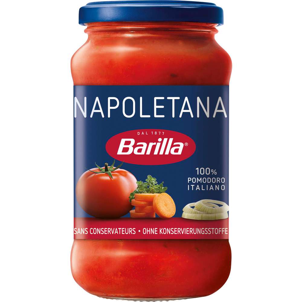 Produktabbildung Barilla Pasta Sauce Napoletana mit Tomaten, Zwiebeln & Kräutern