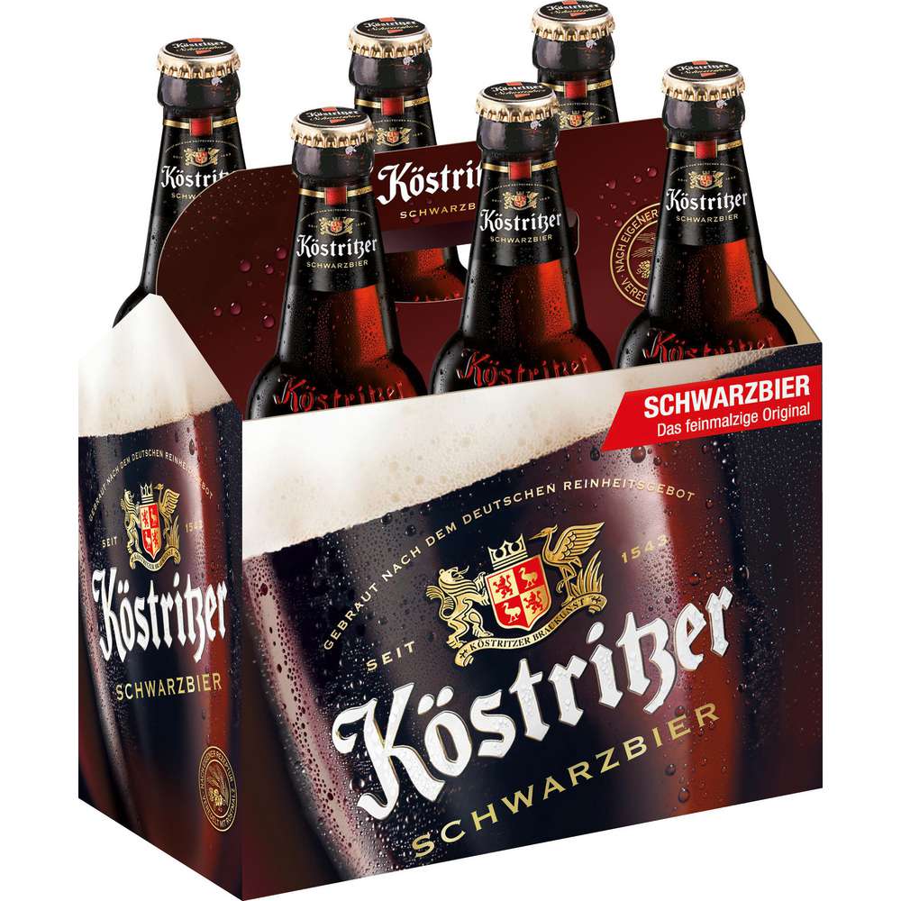 Produktabbildung Köstritzer Schwarzbier, 4,8% (6x 0,500 Liter)