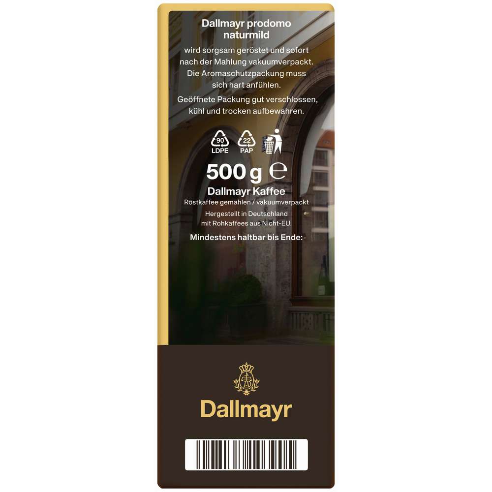 Produktabbildung Dallmayr Kaffee Prodomo mild, gemahlen