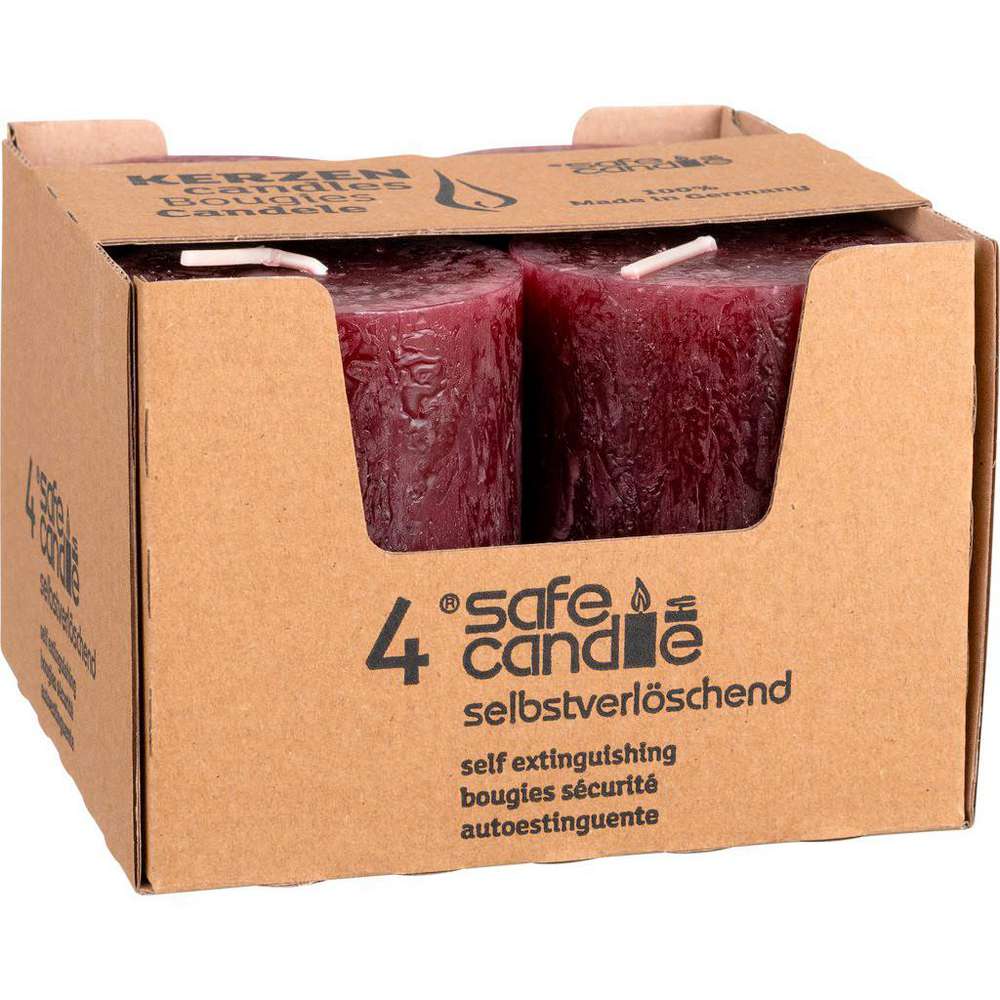 Produktabbildung Richard Wenzel Kerzen Rustic Safe Candle 80x60 mm, 4er Set