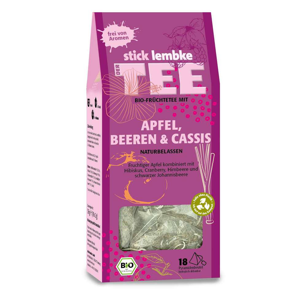 Produktabbildung sticklembke Bio Tee Pyramide, Beeren & Cassis