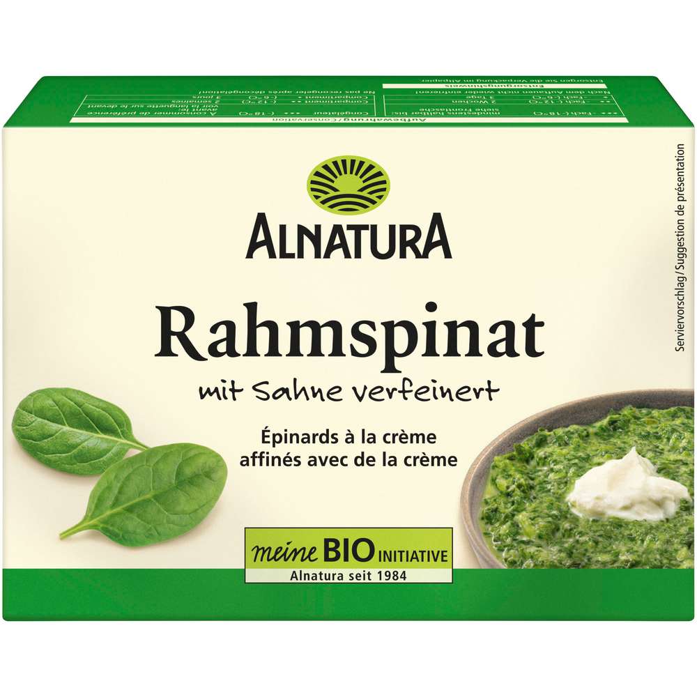 Produktabbildung Alnatura Bio Rahmspinat, tiefgekühlt